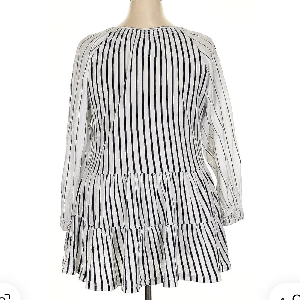 Maeve Black and White Striped Tunic. EUC - Picture 2 of 4